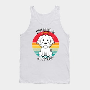 Cute white dog is a good boy Tank Top